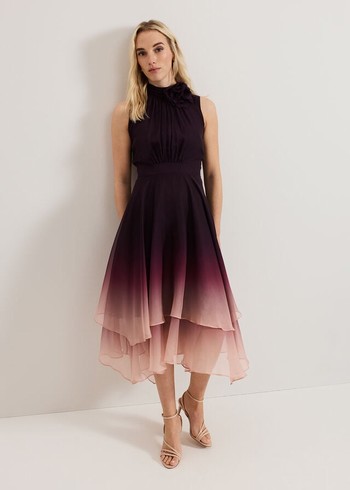 Phase Eight Maybel Ombre Dress Multicolor Australia | EY6904581